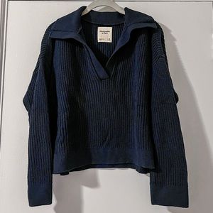 Abercrombie Collared Ribbed Sweater